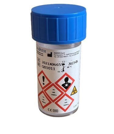 Поліпропиленовий контейнер, 60 мл, з гвинтовою кришкою та гумовою прокладкою під кришку, заповнений об'єм  10% нейтральним забуференним формаліном  40 мл 35 шт.